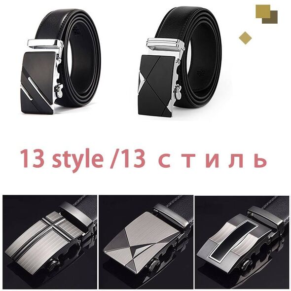 [DWTS] cinturon hombre masculino Cinturón correa de cuero genuino cinturones para los hombres de calidad superior automático hebilla negro cinturones Cummerbunds